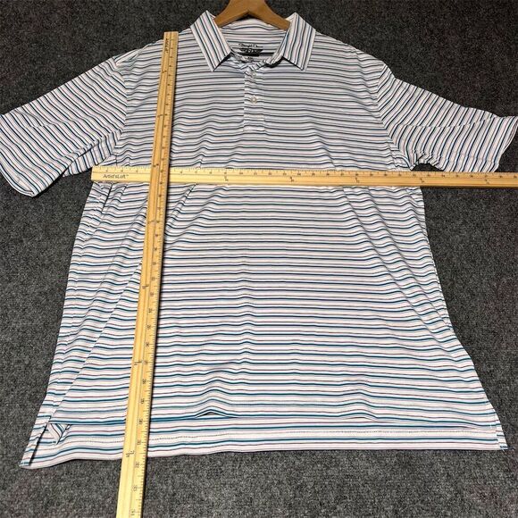 Straight Down Men's 2XL Striped Polo Golf Shirt Multicolor Short Sleeve - Picture 6 of 6